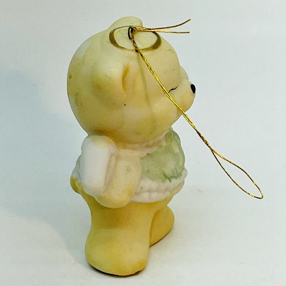 Christmas Around The World Ornament Angel Bear Hand Painted Porcelain Taiwan VTG - Picture 5 of 14